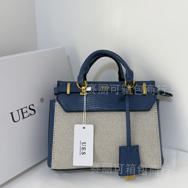 Large capacity belt decoration tote handbag