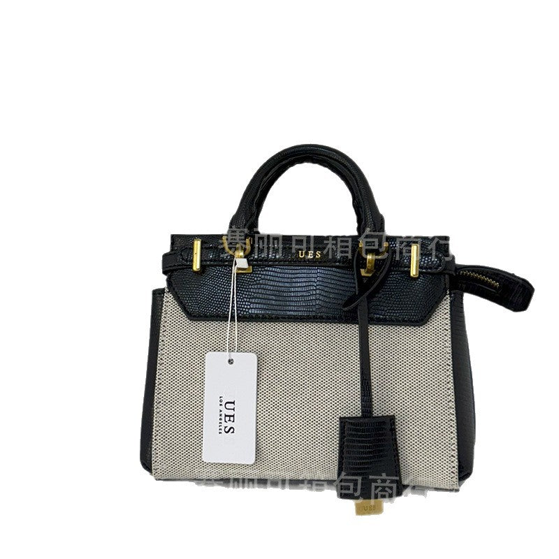 Large capacity belt decoration tote handbag